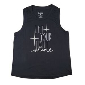 Fit Collective Tank Top Womens Medium Black Athletic Gym Racerback Workout Inspo